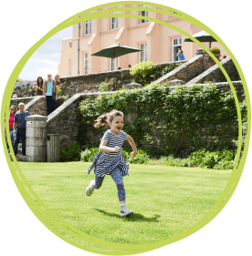 Visitors enjoying the grounds